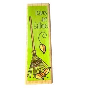 Studio G Leaves Are Falling Rubber Stamp NEW